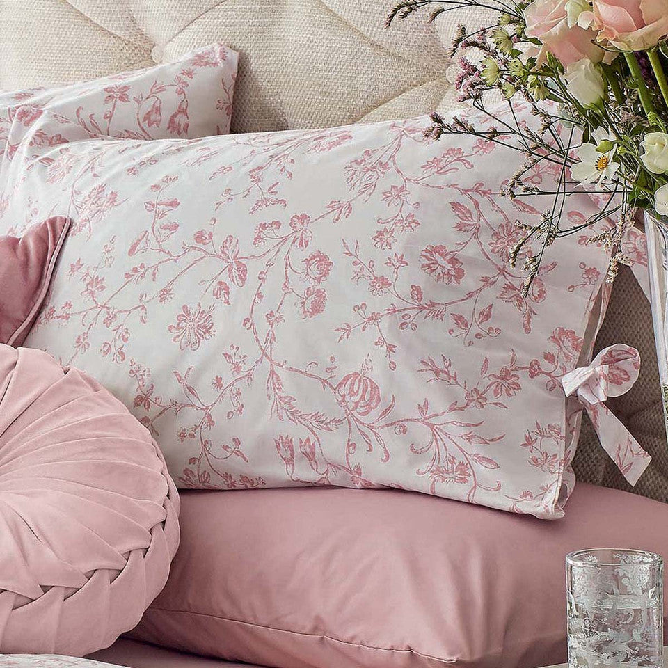 Laura Ashley Pink Comforter and Sheet Set